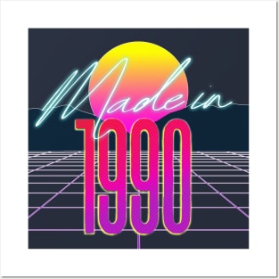 Made In 1990 ∆∆∆ VHS Retro Outrun Birthday Design Posters and Art